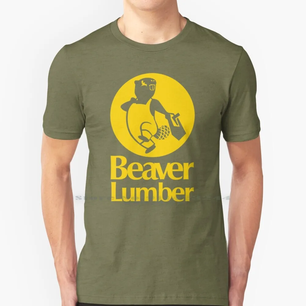 Beaver Lumber ( Yellow ) 100% Cotton T Shirt Tee Short Sleeve Long Sleeve Gift