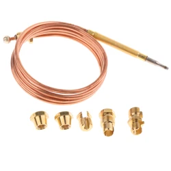 90cm Thermocouple Replacement Set For Gas Furnaces Boilers Water Heaters, Head size: M6*0.75; Tail thread: M9*1