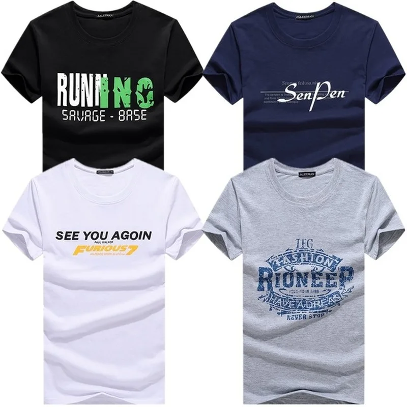 4Pcs/lot New Man T shirts For New Arrival printing Men's T-Shirts Plus Size Fashion Summer Short Sleeve T Shirts Men Tee Shirts