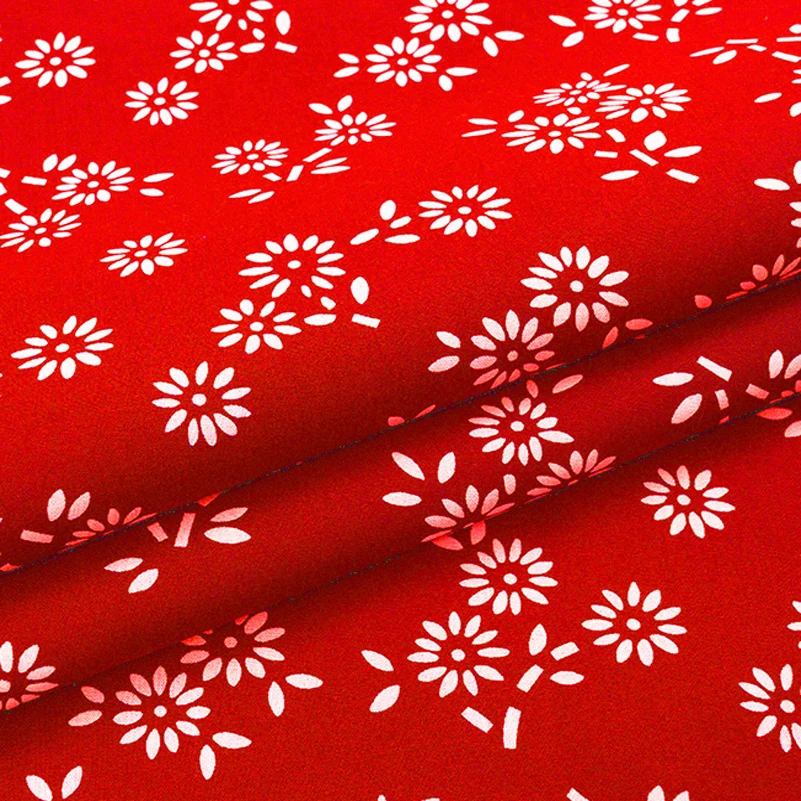 Ethnic Fabric Batik Printed Blue Floral Cloth Vintage For DIY Handmade Sewing Home Decoration Accessories for Furniture Per Half