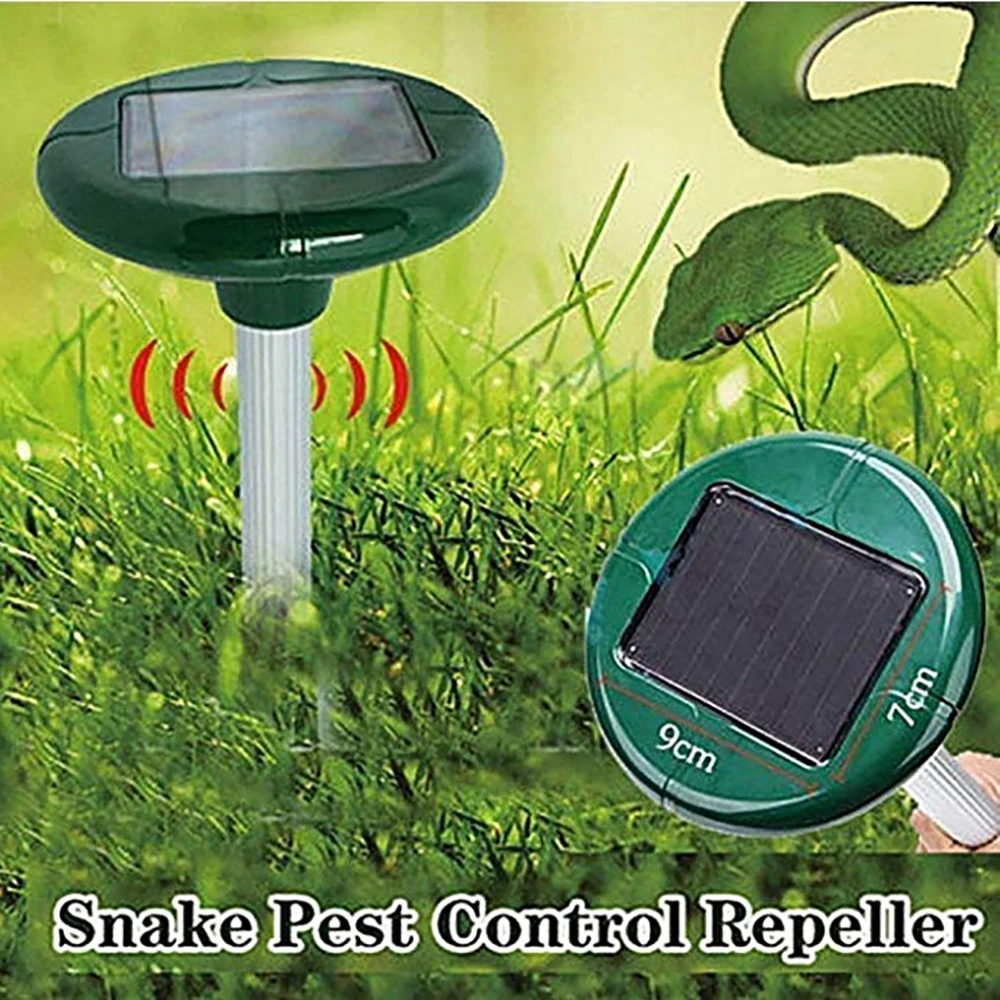 Solar Ultrasonic Animal Repeller Outdoor Farm Garden Anti Mice Mouse Rodent Rat Snake Mosquito Pest Repellers