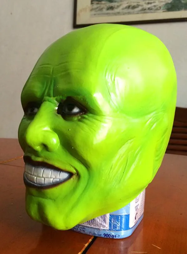 Halloween The Jim Carrey Movies Mask Adult Fancy Full Face Masquerade Party Cosplay Green Mask for Adults & Kids