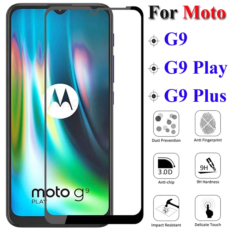 Full Cover Tempered Glass For Motorola G9 Screen Protector For Motorola G9 Play Full Glue Protective Glass For Motorola G9 Plus