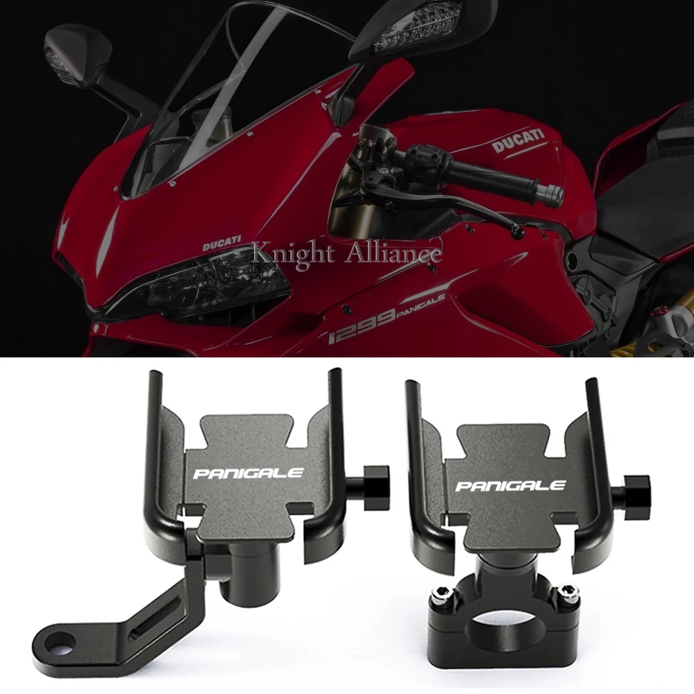 Motorcycle Accessories Phone Holder Handlebar GPS Stand Navigation Bracket For DUCATI 899 959 1199 1299 Panigale V2 V4 V4S