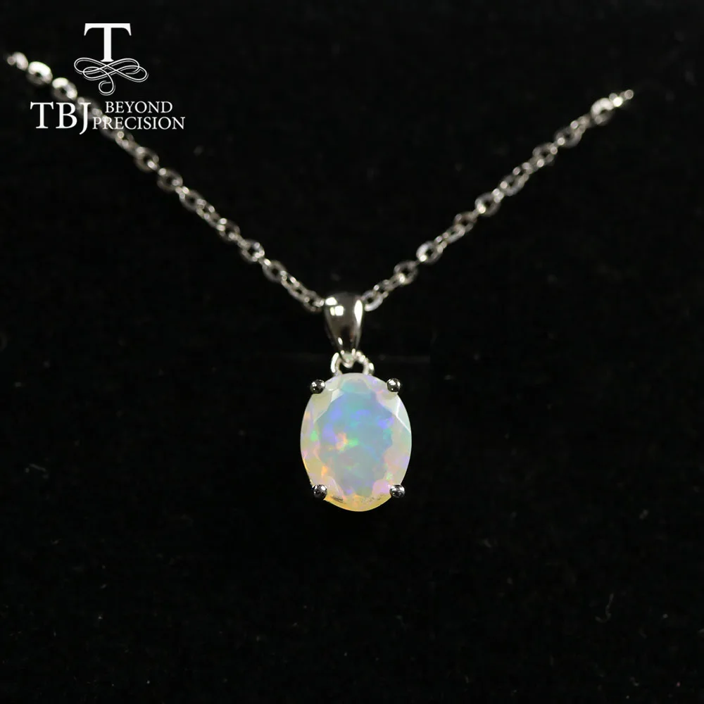 Multi ov 7*9mm Gemstone Pendant ,simple design black opal  neckalce aquamarine pendant labradorite pendant  925 sterling silver