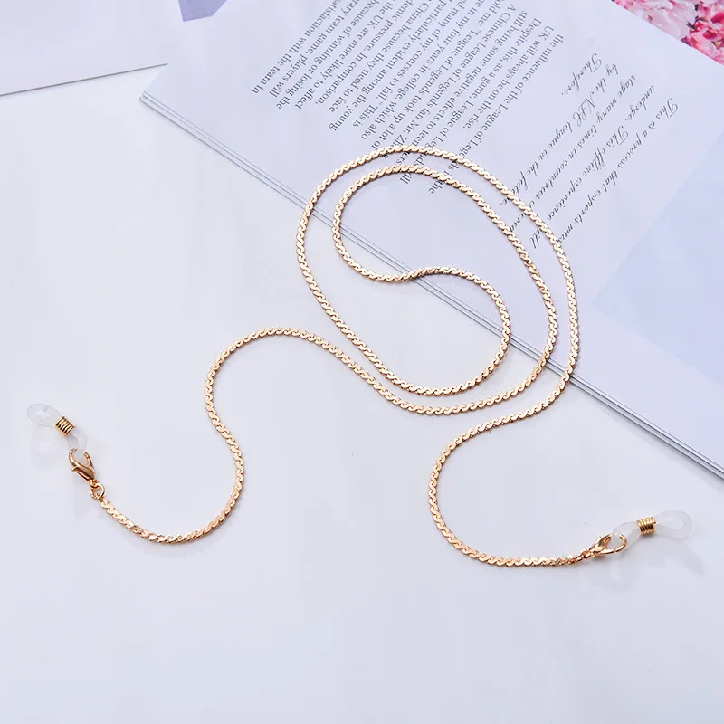 

Mask Chains Rope Beads Box Chain for Glasses Gold Plated Women Hanging Neck Sunglasses Chain Straps Lanyard Eyeglasses Cords