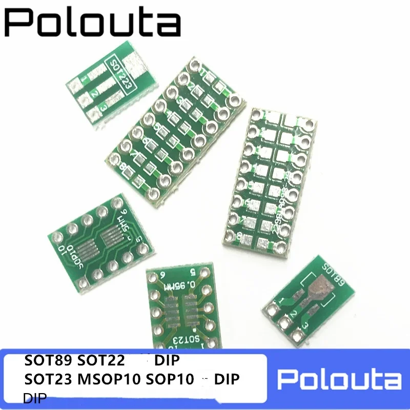 50 Pcs Wide Body Patch To In-line DIP 0.65/1.27mm Adapter Board 0805 0603 0402 Pcb Prototype Diy Electronic Triac Circuit Board