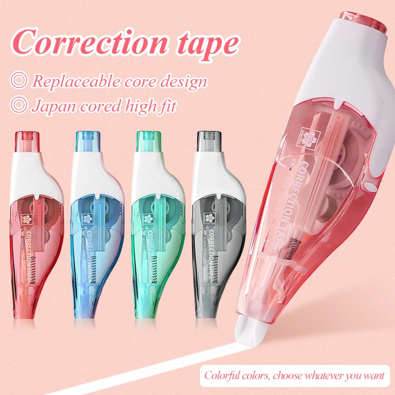 

SAKURA Push Type Correction Tape Replacement Rore Portable Colourful Belt Diary Scrapbooking Student School Office Supplies