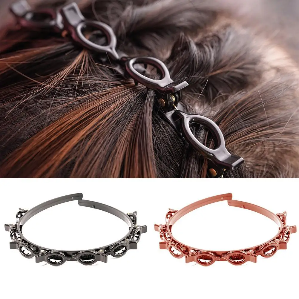 2022 nowe podwójne Bangs fryzura spinki do włosów spinka opaska na głowę Twist warkocz klip przód Hairclips obręcz do włosów kobiety pałąk nakrycia głowy