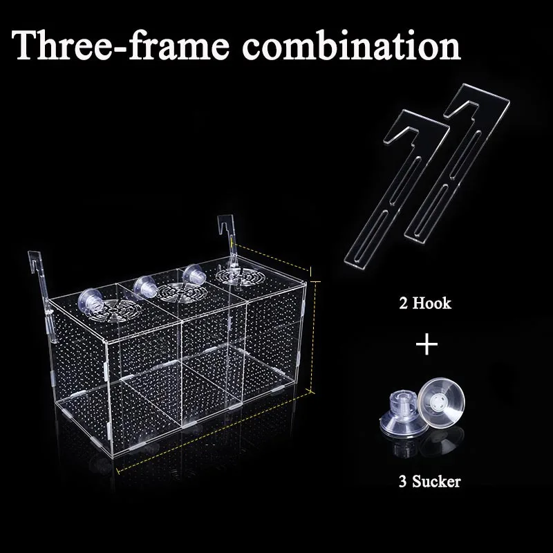 Acrylic Aquarium Box Small Fish Isolation Net Tropical Fish Breeding Box Production Box Fish Tank Aquarium Accessoories