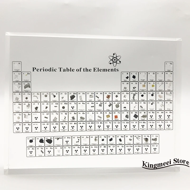 Large Stock Acrylic  Periodic Table  Chemical Periodic Table Acrylic Crystal Physical Periodic Table Gifts  Real Elements inside