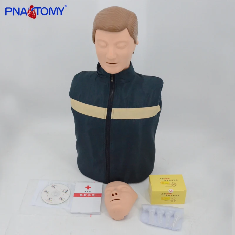 CPR Manikin Half Body Nursing Model Medical Teaching Hospital Test With Face Mask Life Size Perform CPR Model PNATOMY