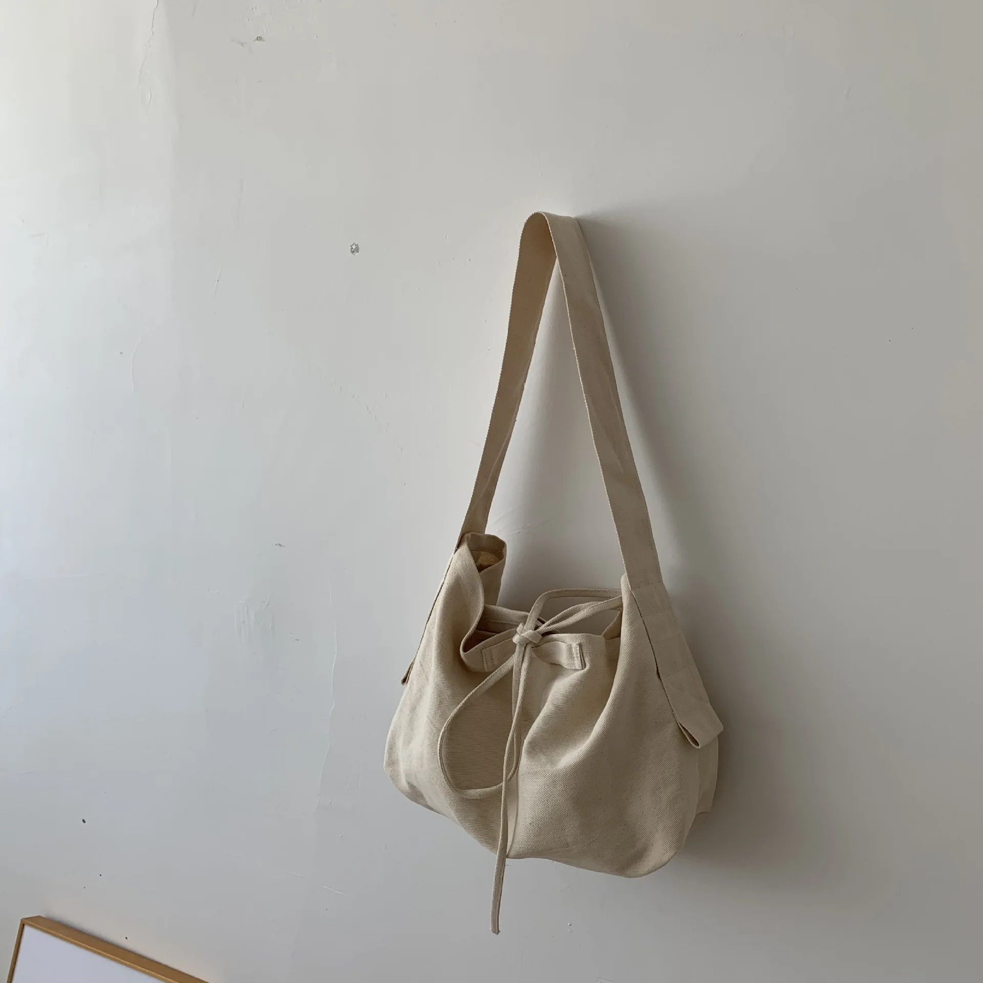 Bolso cruzado de lona para mujer, bandolera multiusos de ocio, reutilizable, para estudiantes