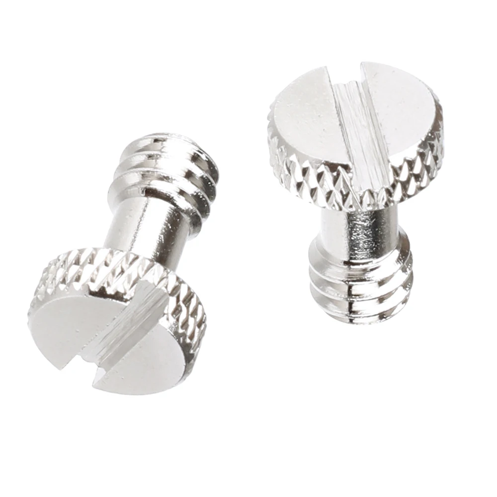 CAMVATE 퀵 릴리스 플레이트 카메라 케이지 리그 삼각대 마운트 고정 어댑터, 1/4 인치-20 숫나사 슬롯 나사 니켈 황동, 2 개