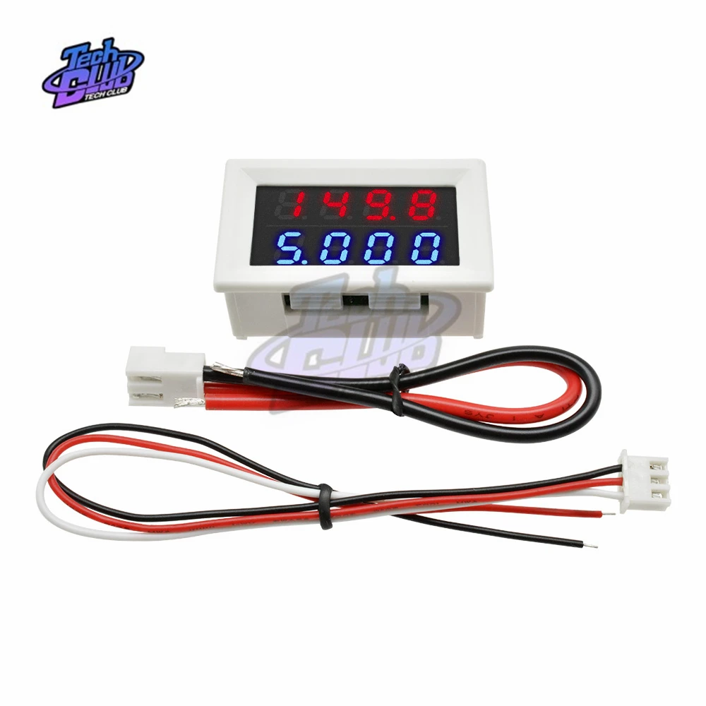 Mini Digital Voltmeter Ammeter DC 0-200V/10A Panel Amp Volt Voltage Current Meter Tester Detector LED Display Auto Car