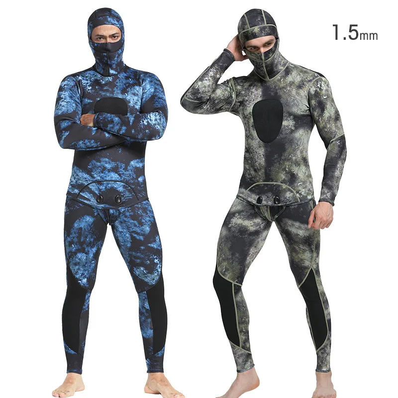 

1.5mm Men Neoprene Diving Suits Keeping Warm Rash Guards Swimwear Long Sleeve Wetsuit Spearfishing Snorkeling One Piece Vest