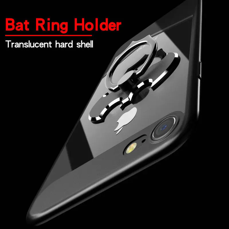 Bat Finger Ring Cell Mobile Phone Desktop Stand Mount For iPhone X 8 7 XR XS MAX Bat Metal Smartphone 360 Degree Desk Holder