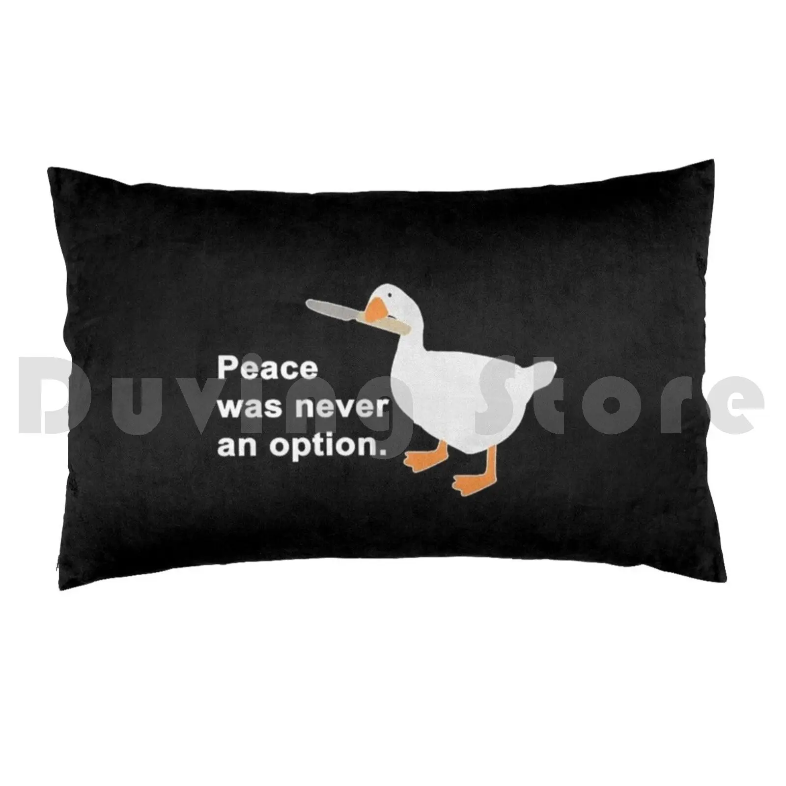 Peace Was Never An Option Meme Duck With Knife Meme QuotePillow case Peace Was Never An Option Dank Meme