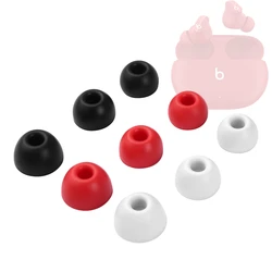 6Pcs Silicone Ear Tips for Beats Studio Buds Eartips Red White Black Headphones Tips TWS Earbuds Anti-Slip Earphone Earplugs