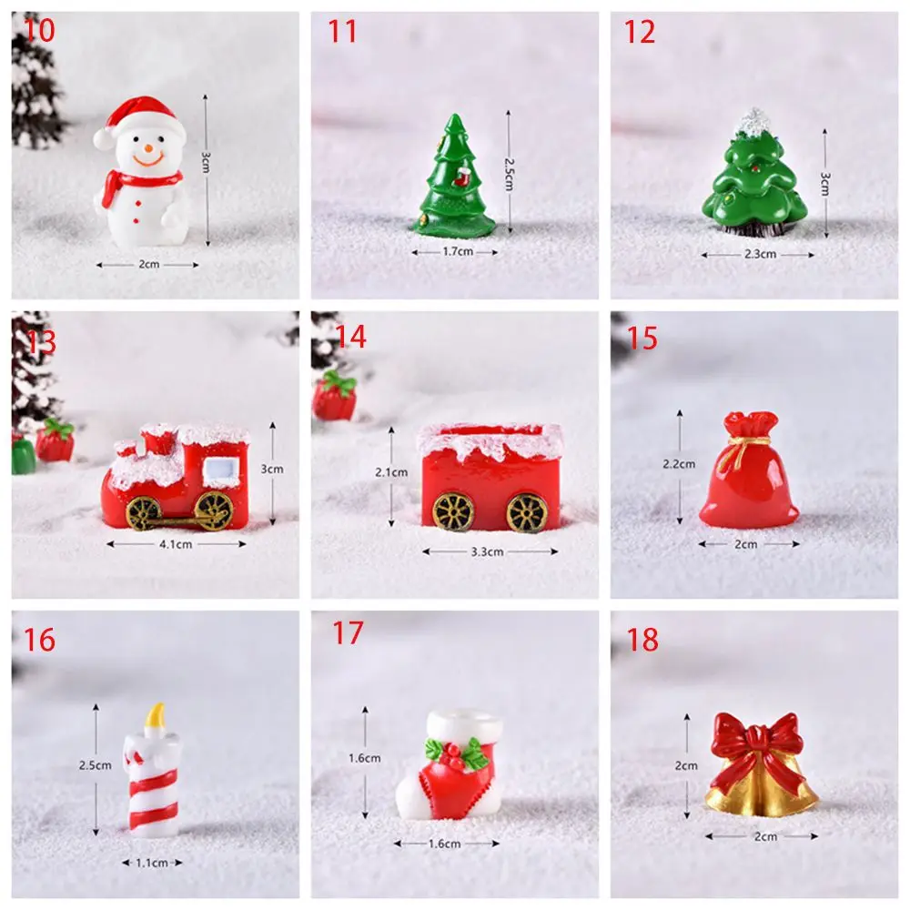 Santa Claus Crafts Mini Garden Decor Cute Resin Micro Landscape Figurines Christmas Decoration Christmas Ornaments