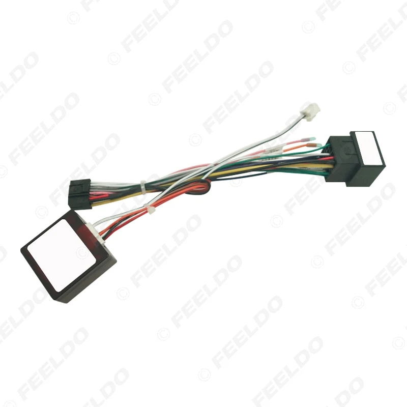 FEELDO cablaggio Audio a 16pin per auto con scatola Canbus per Peugeot 206/207 04-12 adattatore per cavo di installazione Stereo Aftermarket