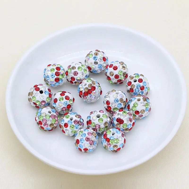 20p 8mm 10mm 12mm multicolor Czech Crystal Rhinestones Pave Clay Round Disco Ball Spacer Beads For Bracelet Neacklace Beaded DIY