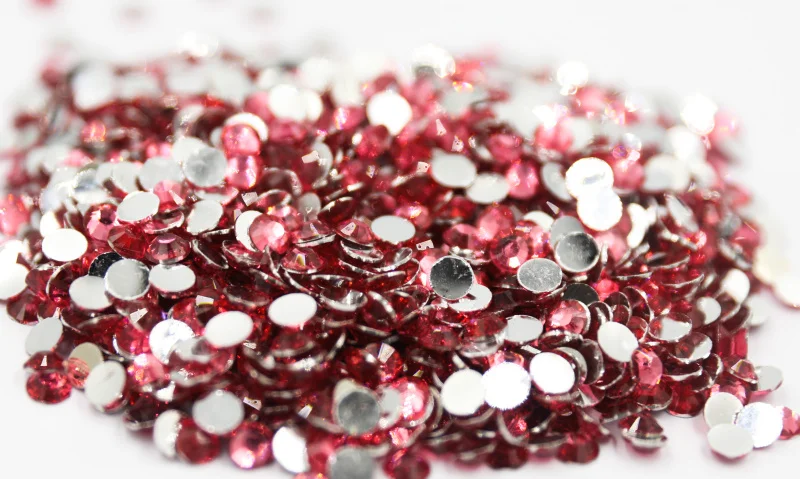 

Rose Color 3~6mm Factory Flatback стразы Resin Non hotfix Rhinestones in Bulk Package Plastic Nail Art Decoration for Garment