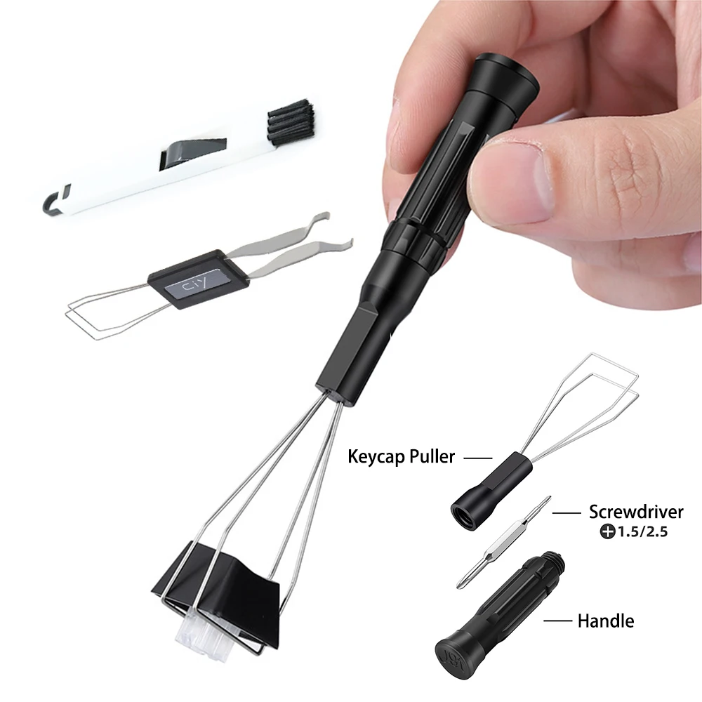 Steel Wire Key Keycap Puller Metal Shaft Puller Mechanical Keyboard Cleaning Tool Key Cap Shaft Remover Dust Cleaner Aid