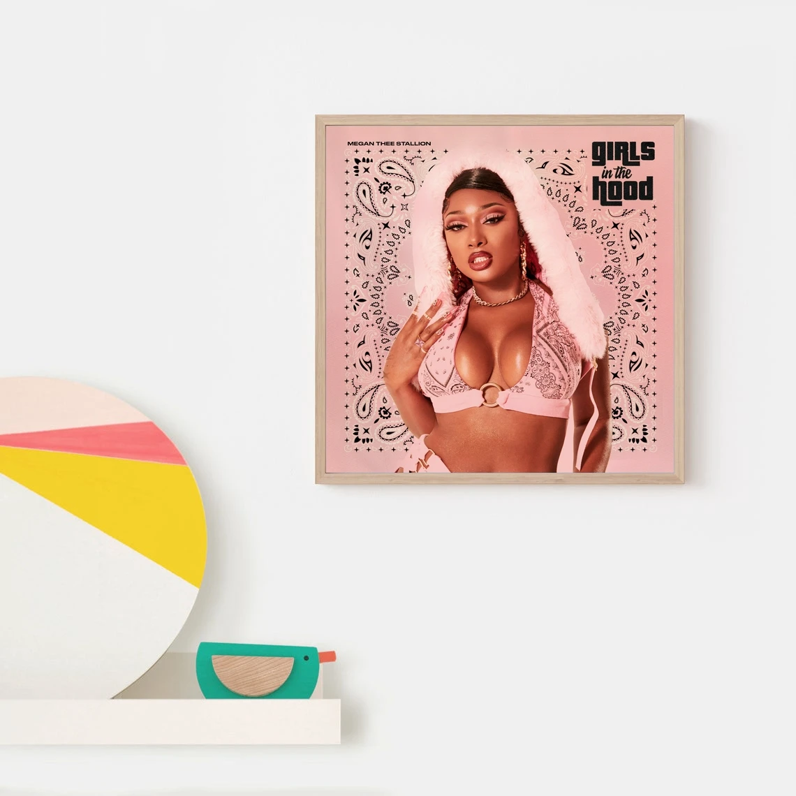 Megan Thee Stallion - Girls in the Hood Music Album Cover Canvas Poster  Wall Painting Art Decoration