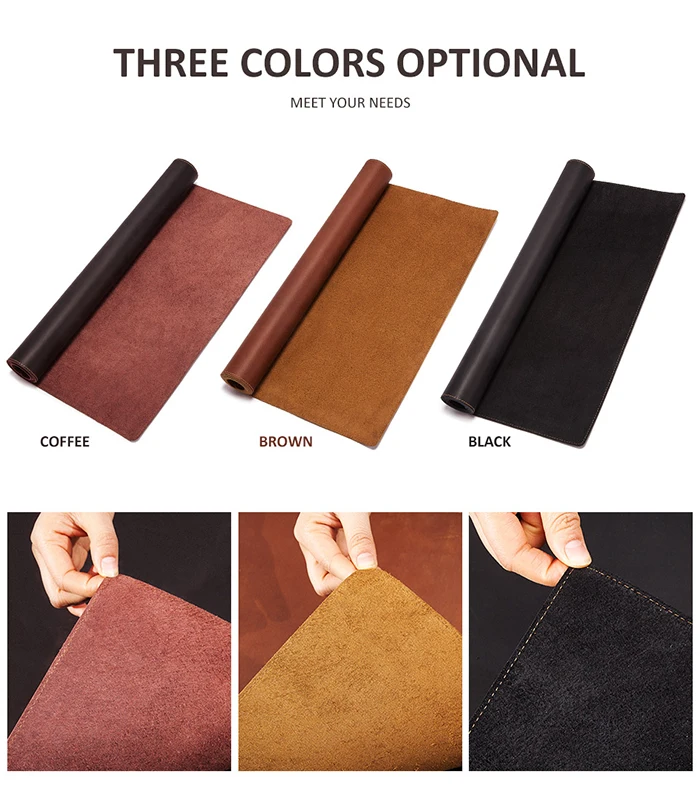 HUMERPAUL Portable Large Mouse Pad Gamer Cowhide Leather Desk Mat Computer Mousepad Keyboard Table Cover for PC Laptop Waterproo