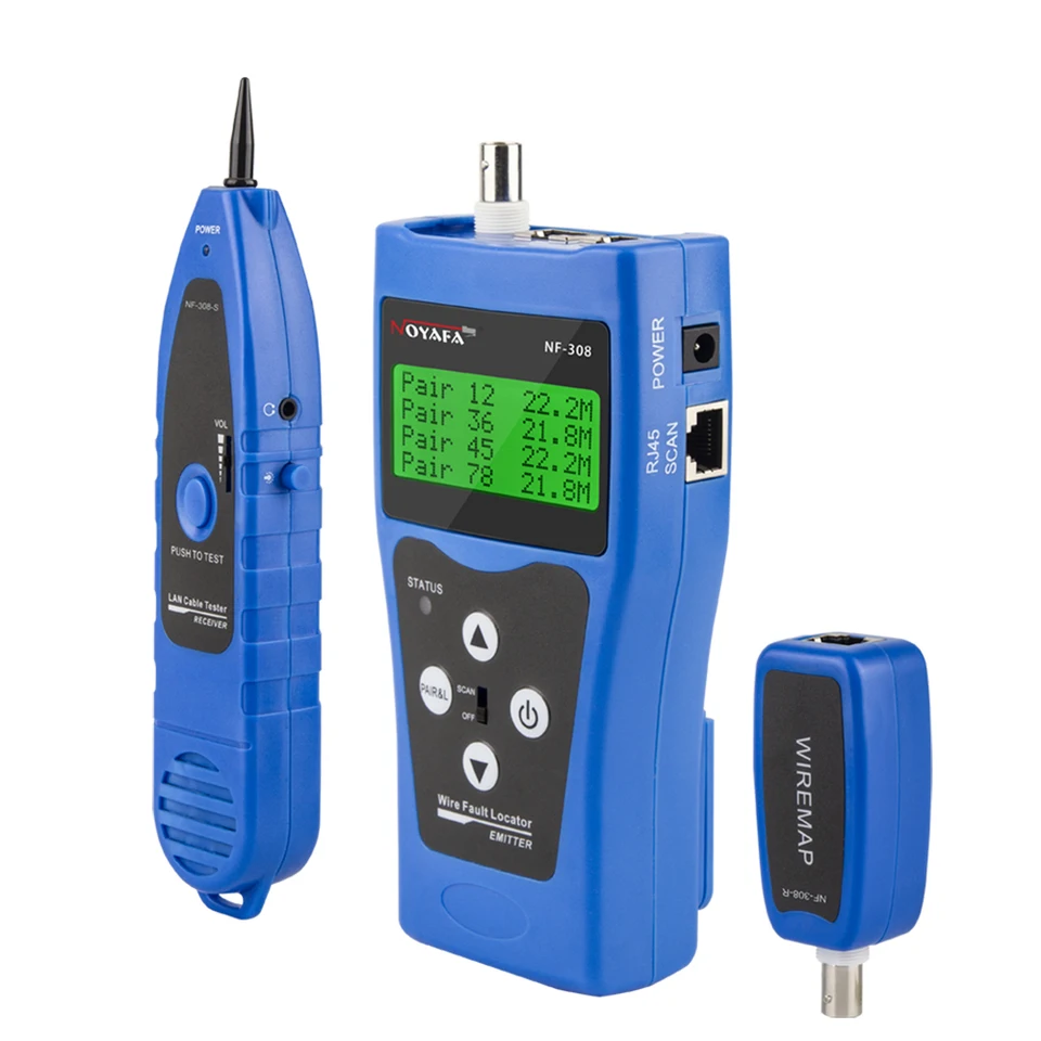 Testeur De Prises NOYAFA – LCD Tension, Test RCD, 6 Diagnostics Erreurs, 90-250V, Détection Fuite Courant