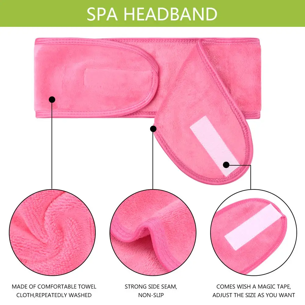 Perm Facial Headband Make Up Wrap Head Cloth Headband Adjustable Towel for Face Washing,Absorb Water Hairdresser Styling Tools