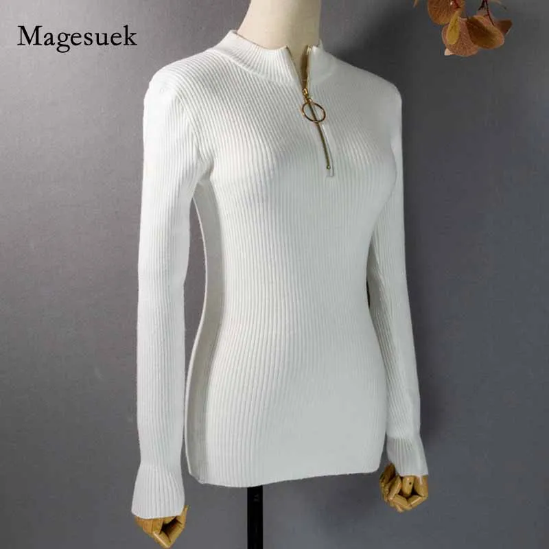 

Slim Korean Style Office Fashion Turtleneck Autumn Winter Women Sweater Long Sleeve Knitwear Sweater Pullover Clothing 11072