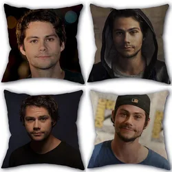 Federa personalizzata New Dylan o Brien tessuto per la casa di alta qualità tessuto di lino di cotone 45x45cm copricuscini con decorazione su un lato