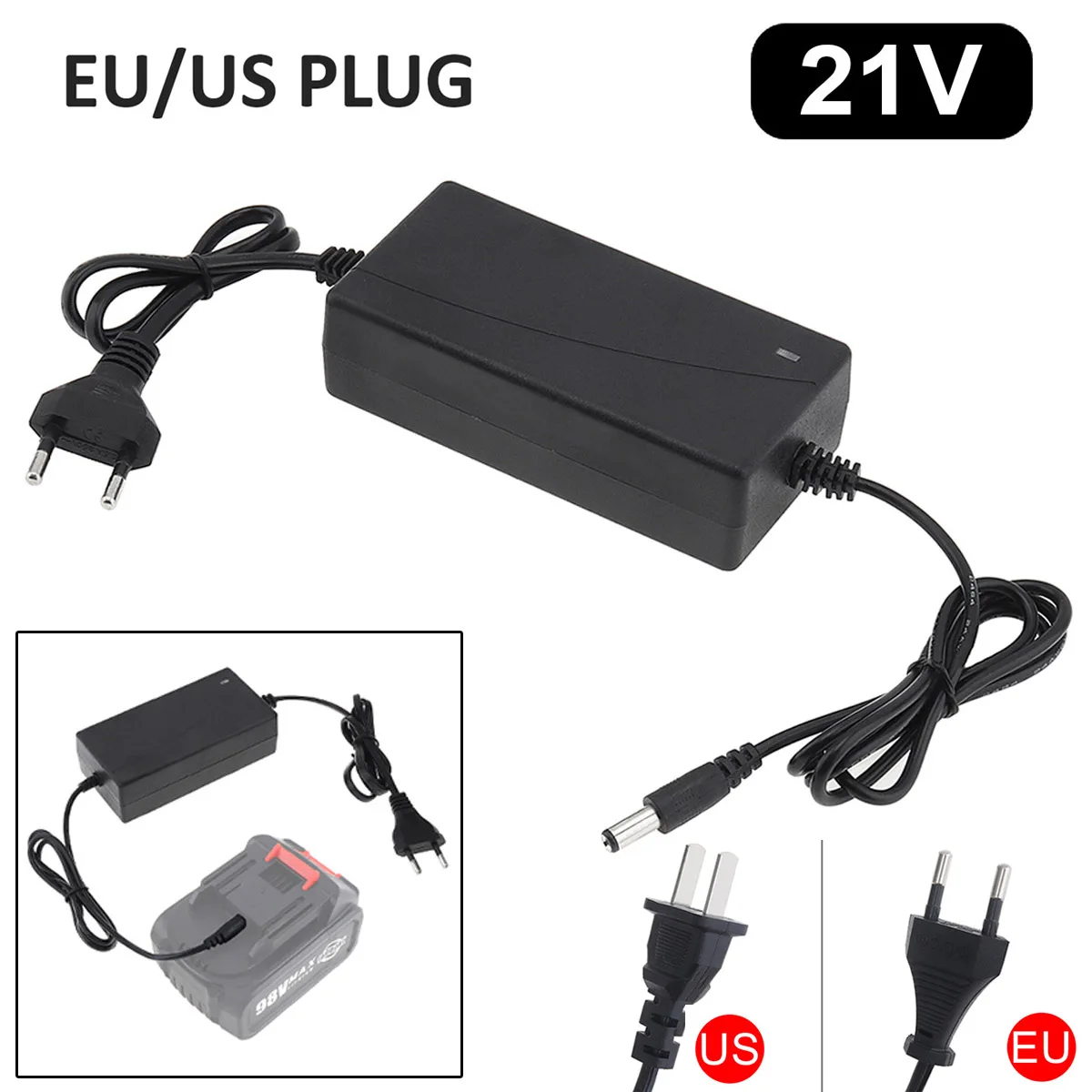 

18650 Lithium Battery Charger for 18V 21V Electric Screwdriver Wrench Cordless Drill Saw Battery Pack Power Tool Accessories