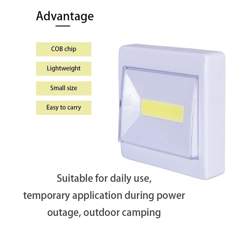 Mini COB Ultra Bright LED Cabinet Wall Lights Magnetic Night Lights AAA Battery Operated Kitchen Wardrobe Closet Emergency Lamp
