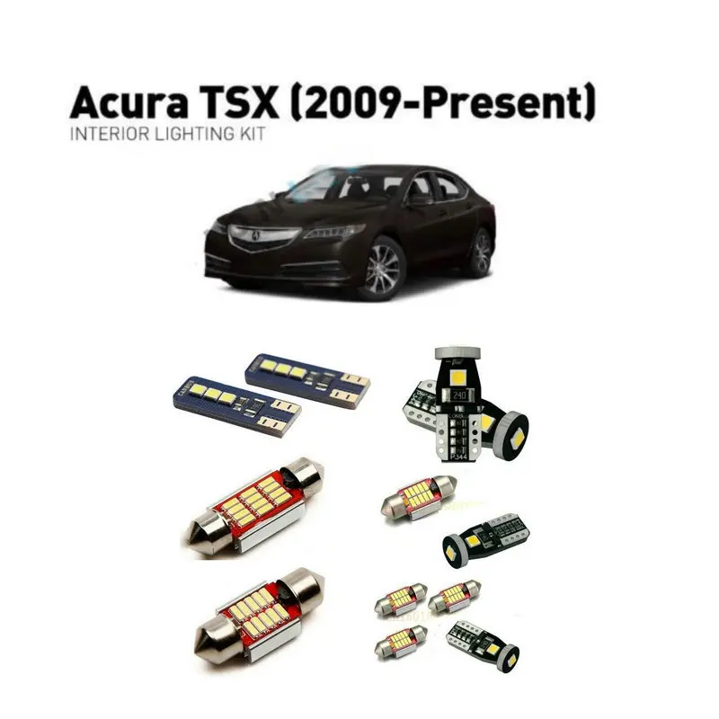 

Led interior lights For Acura TSX 2009 14pc Led Lights For Cars lighting kit automotive bulbs Canbus