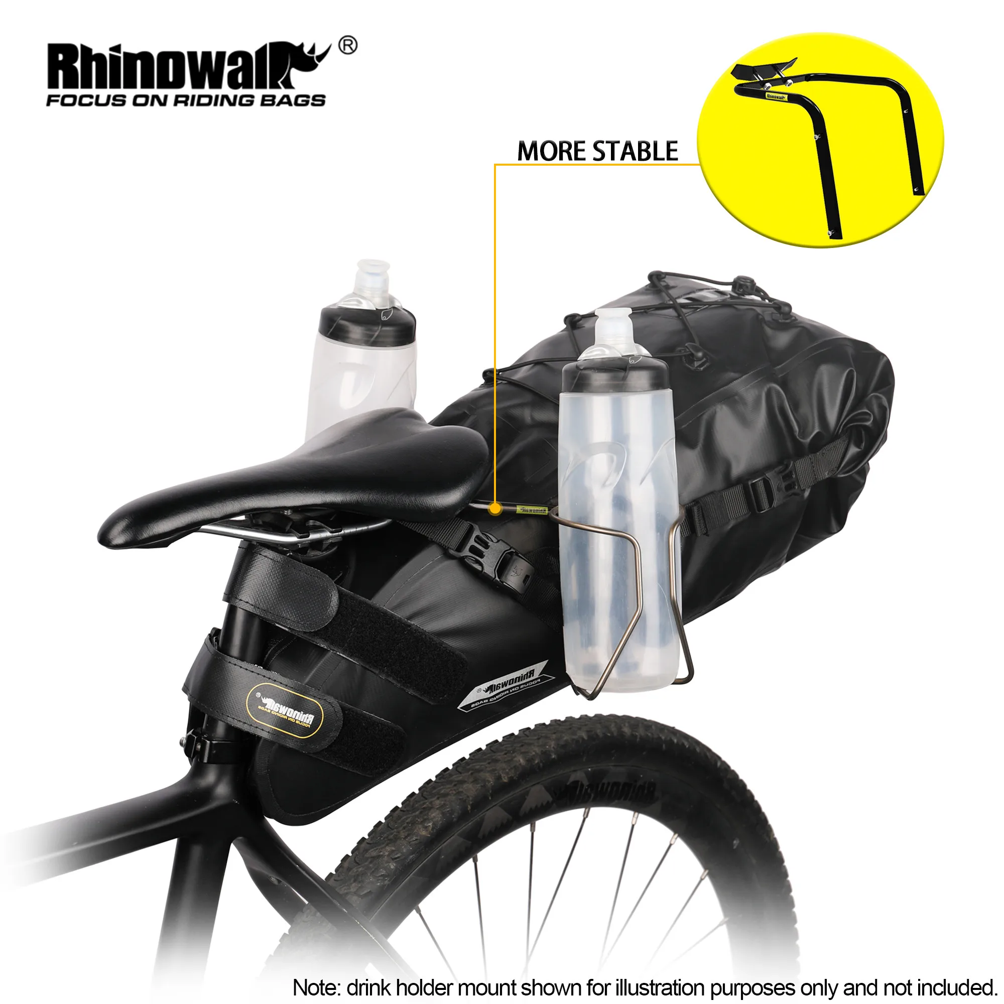 

Rhinowalk Bike BagTail Seat Saddle Pannier Bag Bracket Rack Portable Bracket Luggage Rack Bike Accessories