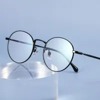 Gafas redondas de titanio puro para hombres y mujeres, montura Retro, gafas para miopía, Venta caliente, nueva llegada