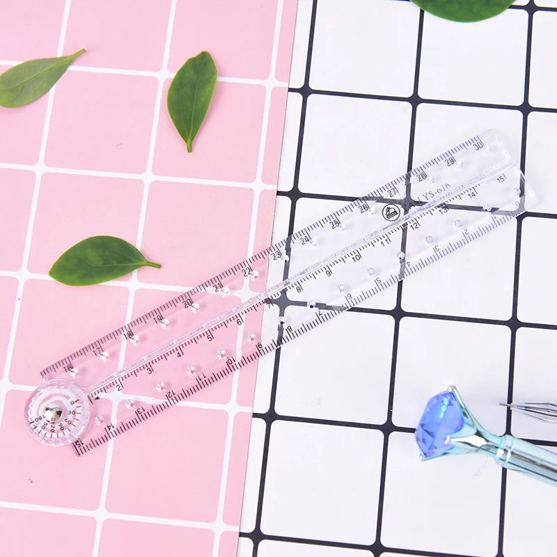 30Cm Clear Transparent  Plastic Acrylic Folding Straight Rulers Student Children Drawing Tool Stationery School Supplies