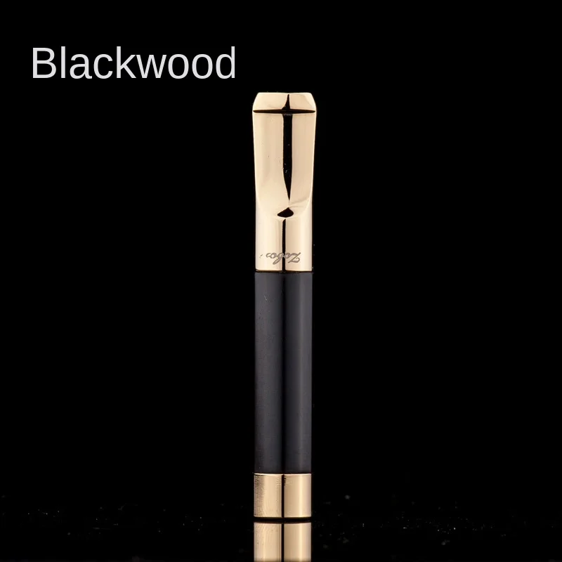 2022 Solid Wood Sandalwood Metal Cigarette Holder Filter Cleanable Reusable Cigarette Holder Mouthpiece Smoking Pipes Filtration