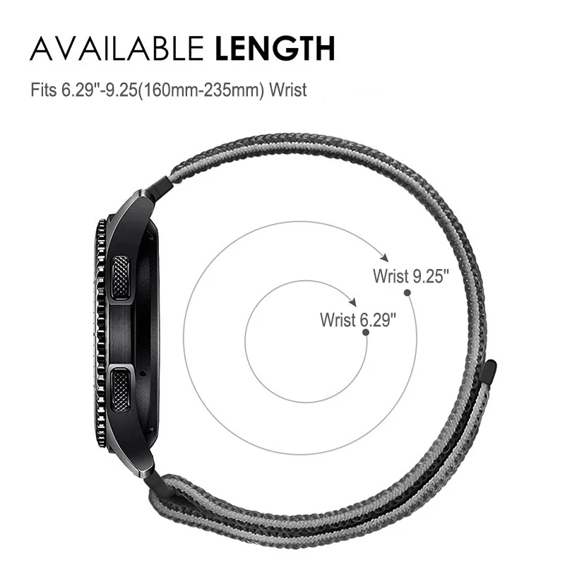 Pulseira de nylon para relógio, 20mm, 22mm, 18mm, para garmin vivoactive 3 4S, venu 2s 3s plus pulseira precursora 245