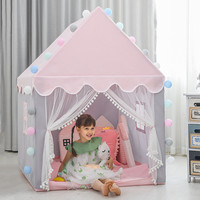 Large  Children Toy Tent 1.35M Wigwam Folding Kids Tents Tipi Baby Play House Girls Pink Princess Castle Child Room Decor