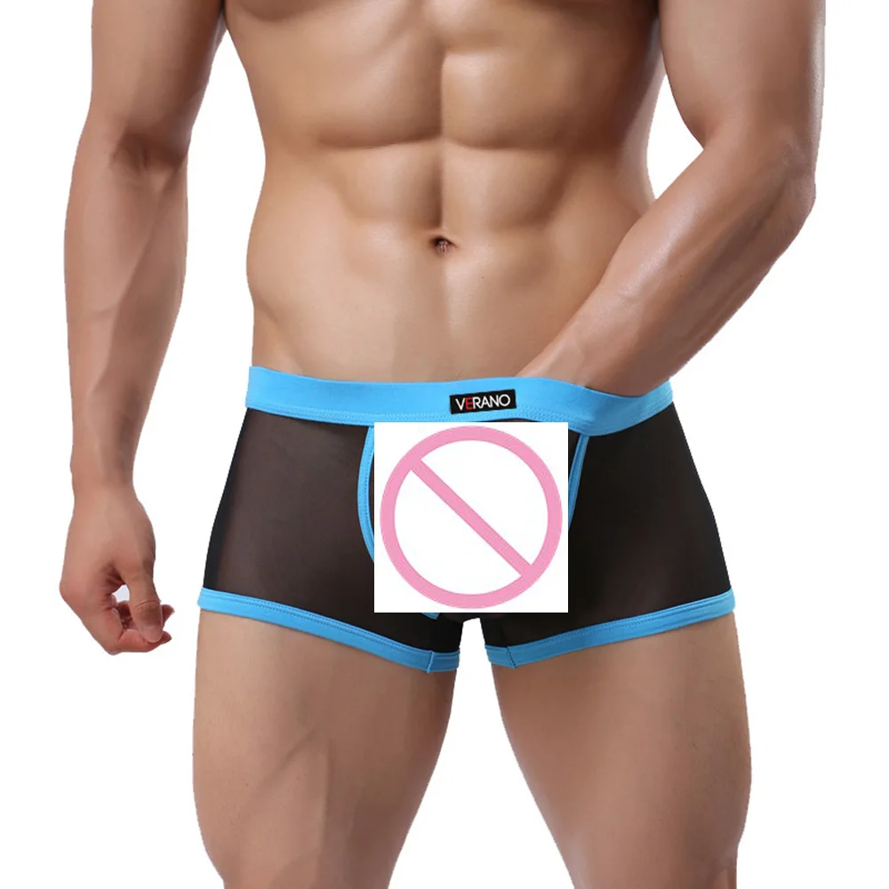 more color choose mens underwear boxers high quality Sexy Mesh men underwear Shorts Underwear M31-1