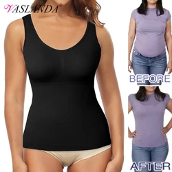 Shapewear Regatas para Mulheres Shapewear Controle de Barriga Shapewear Shaper do corpo sem costura Top de compressão Roupa interior emagrecedora Camisas de Cintura Trainer