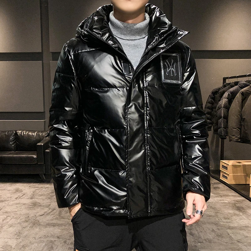 Silver Light-reflecting Mens Winter Down Jackets Hooded Bomber blue Fashionable Coats Luxury Designer Lush Jackets For Men Style