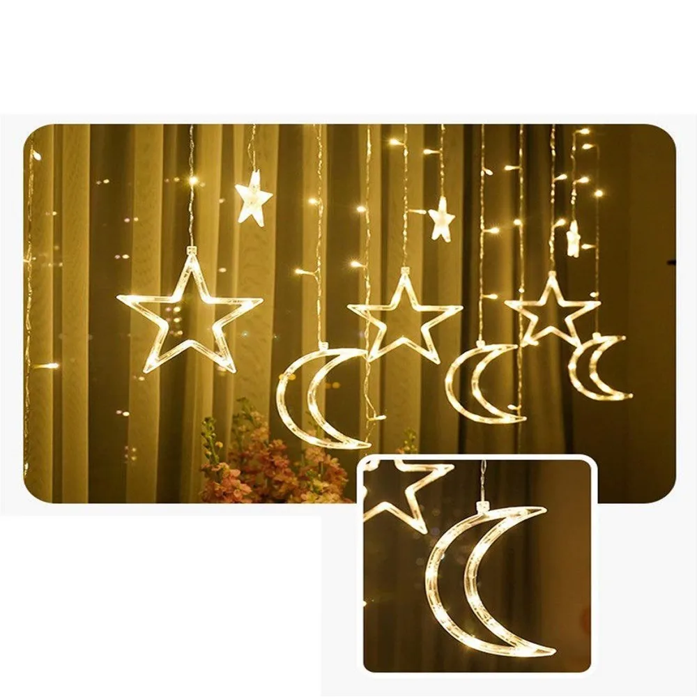 Led Curtain Night Light Fairy String Light EU 220V Christmas Light Garland LED Lamp Outdoor Decorative Night Light