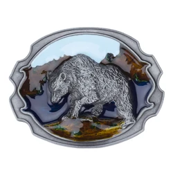 Polar Bear Belt Buckle Animal Alloy Decorative for Men Fashion