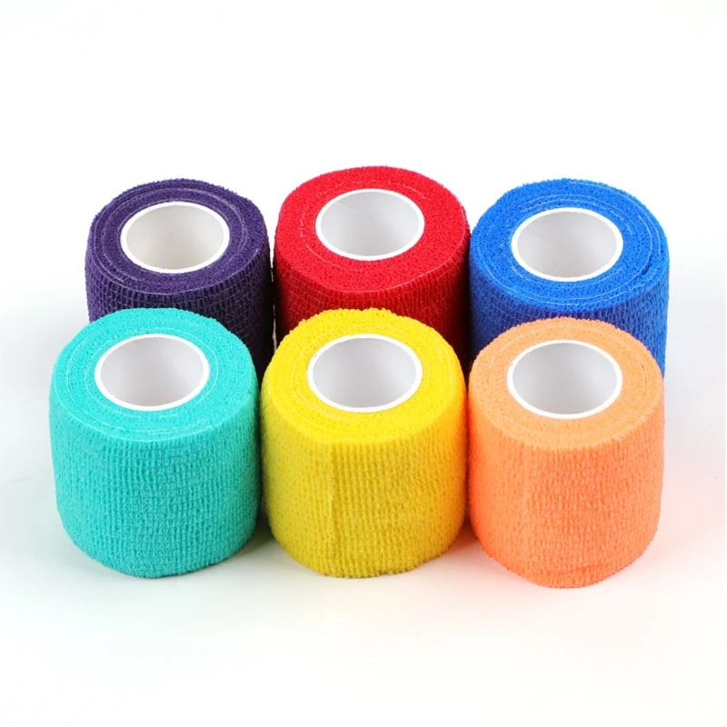 

6PCS Disposable Tattoo Grip Cover Wrap Elastic Self Cohesive Bandage Tape for Tattoo Machine Grip (2" x 5 Yards) G99E