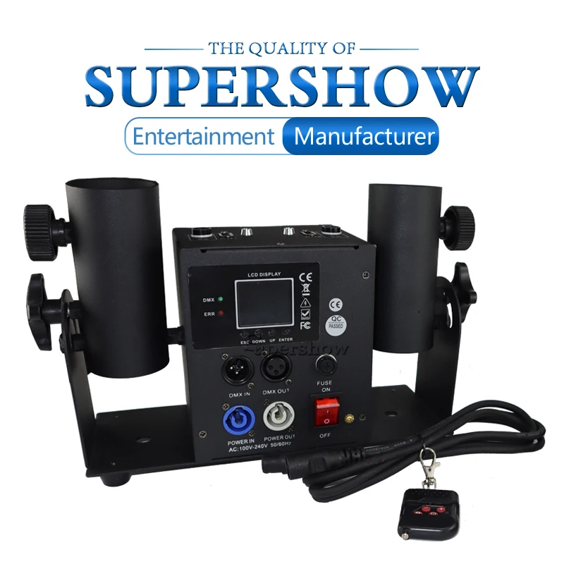 Double Head Confetti Machine Confetti Shot Machine Jet Rainbow Paper Scraps Machine for Wedding Party Show Events